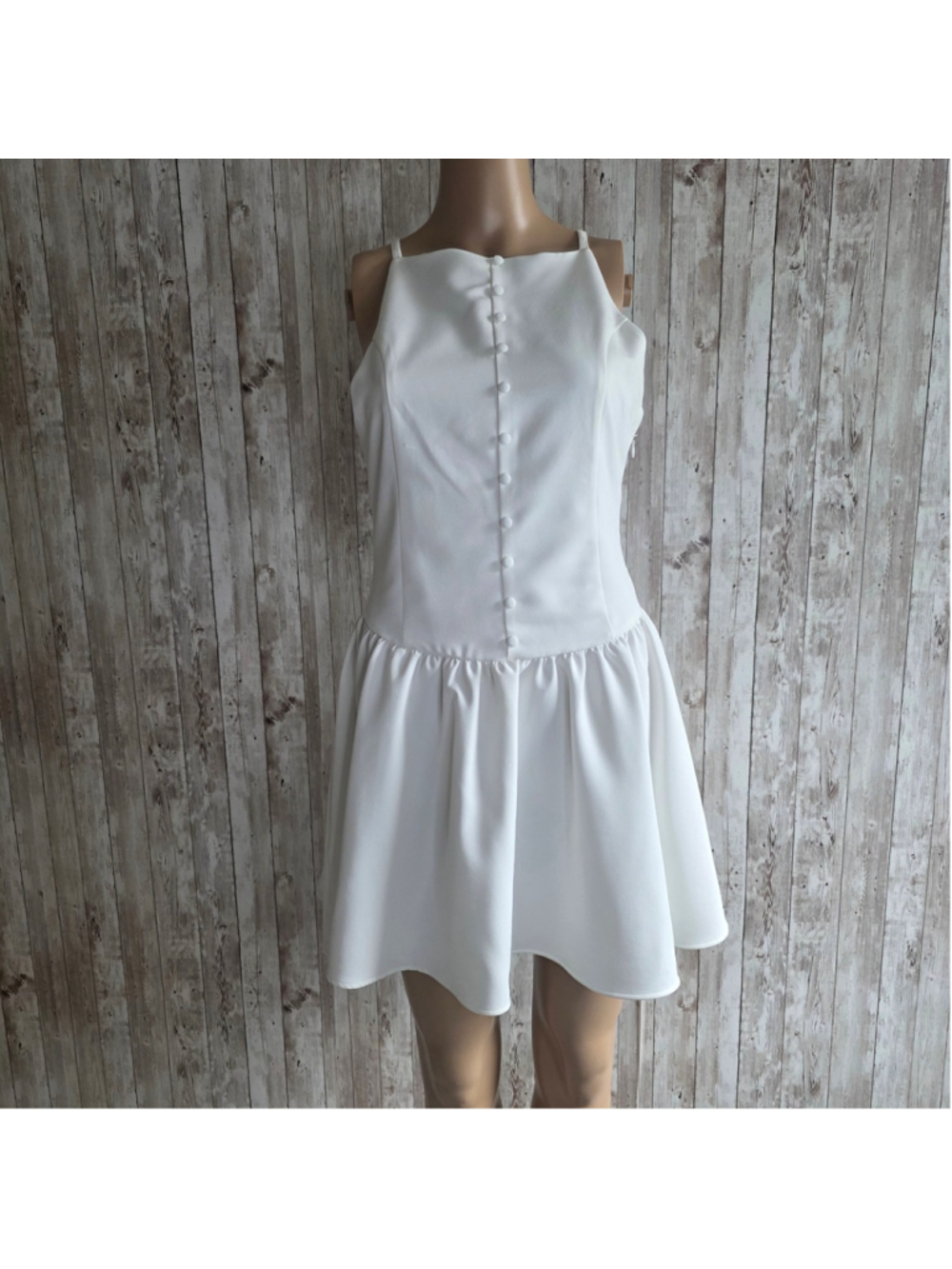 Women's Zara White Mini Dress, Size M